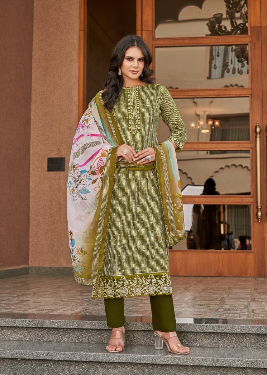 Galaxy Printed Designer Salwar Suit Set with Dupatta - 1